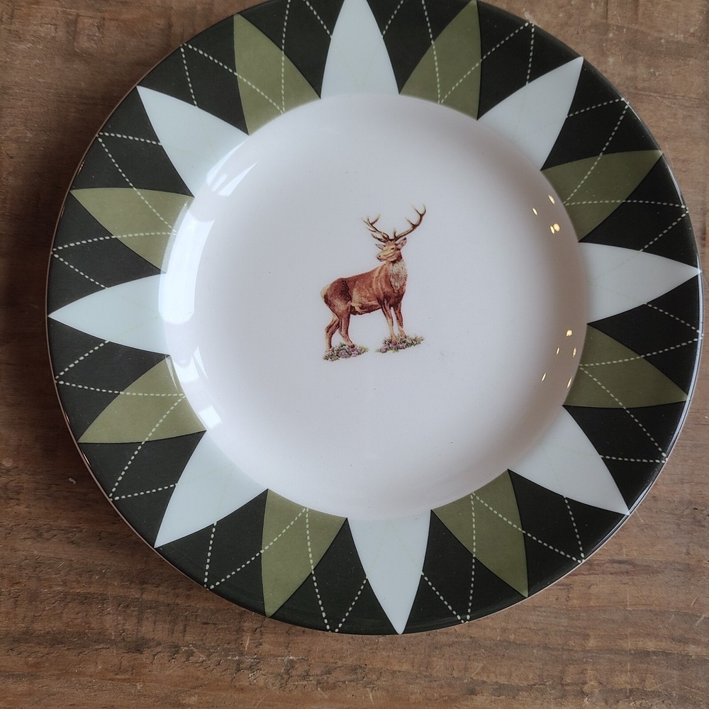 Spode Glen Lodge Stag Saucer 6.5 inch Plate Argyle‎ Side Plate P1005